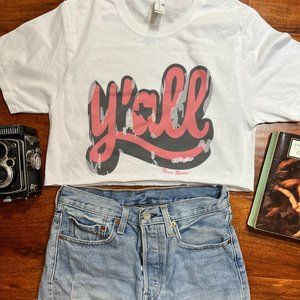 Y'all Country Western crop top